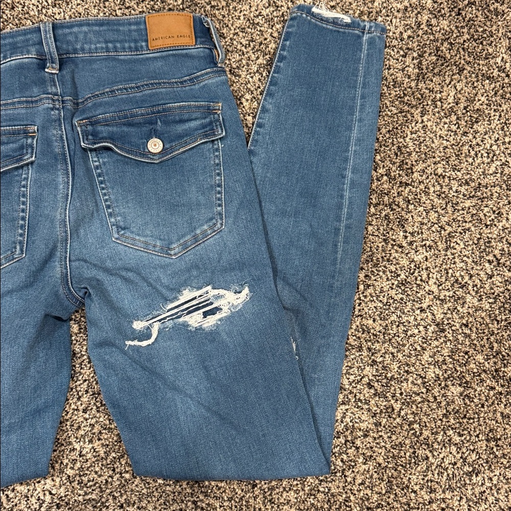 AE Next Level Patched High-Waisted Jegging NWOT - Picture 7 of 12
